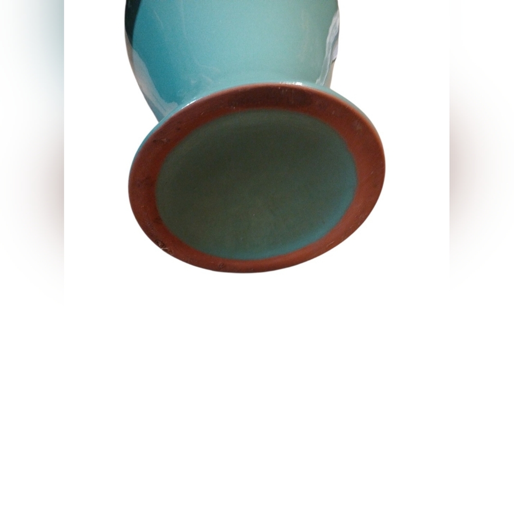 Vintage Teal Vase - Picture 4 of 7